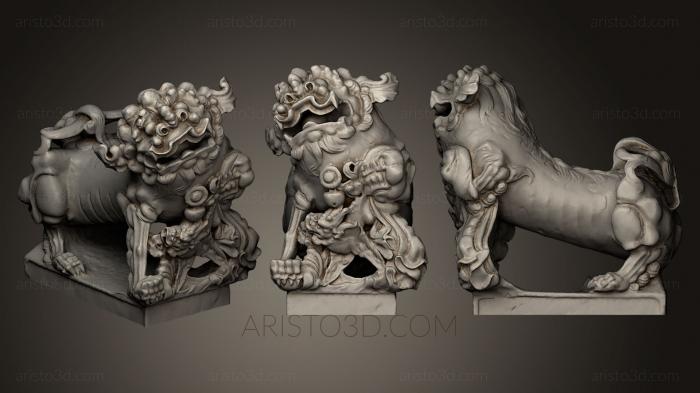 Figurines lions tigers sphinxes (STKL_0228) 3D model for CNC machine